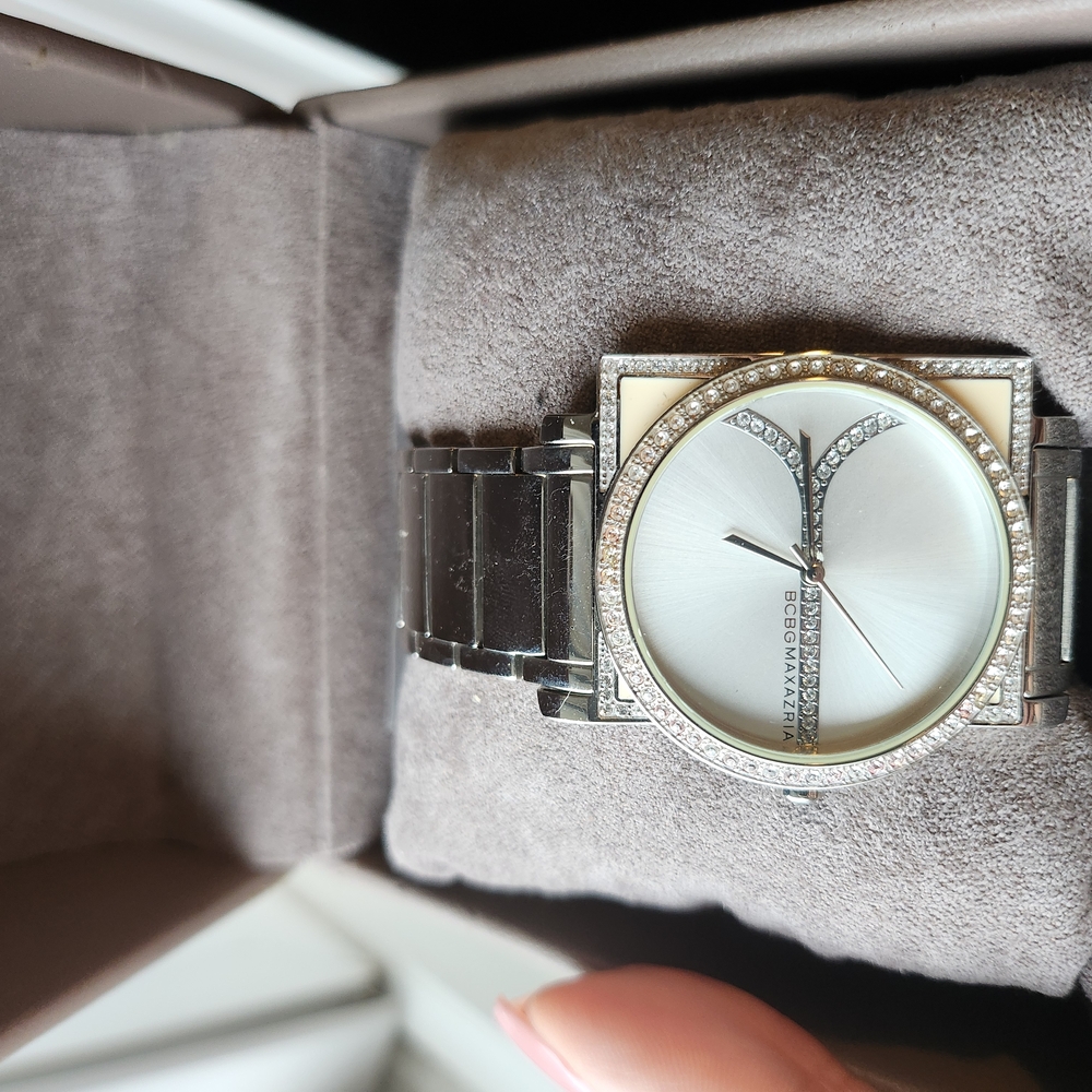 BCBG Silver and Black Women's Watch